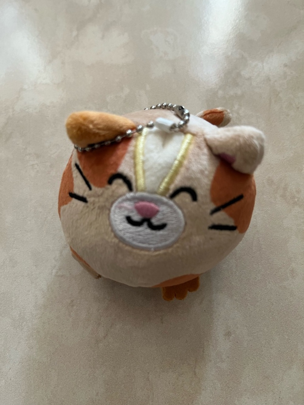 Plush Cat Keychain - Orange & Cream Cute Cat